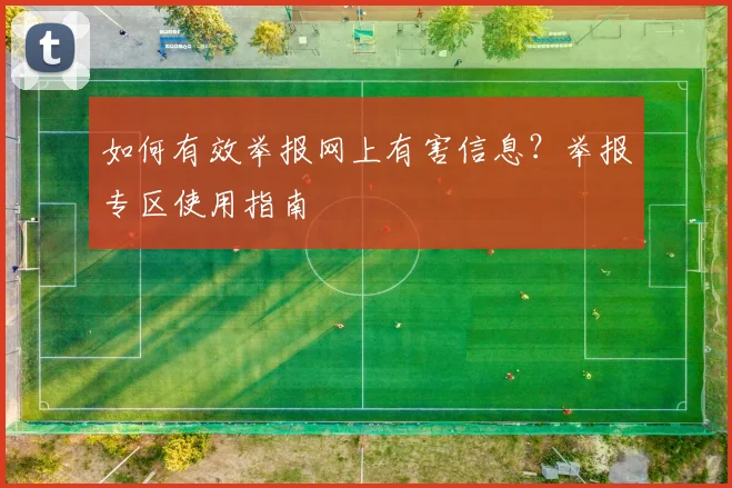 如何有效举报网上有害信息？举报专区使用指南